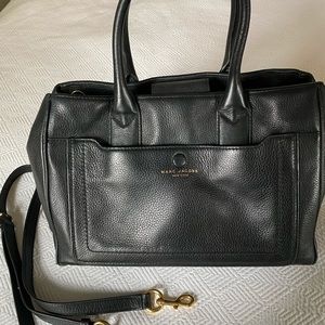 Marc Jacobs Empire City Satchel Bag, Black Pebbled Leather